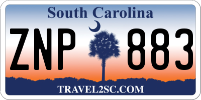 SC license plate ZNP883