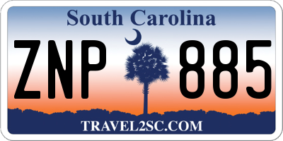 SC license plate ZNP885