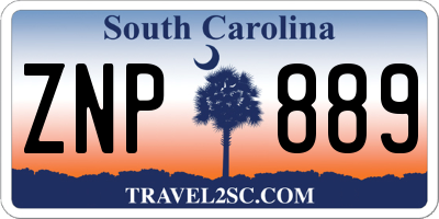 SC license plate ZNP889