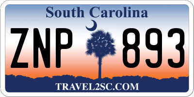 SC license plate ZNP893
