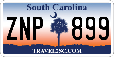 SC license plate ZNP899