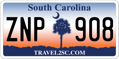 SC license plate ZNP908