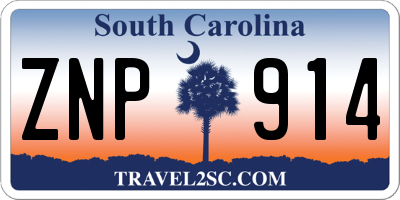 SC license plate ZNP914