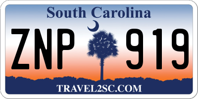 SC license plate ZNP919