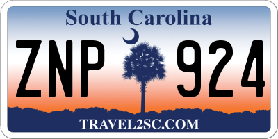 SC license plate ZNP924