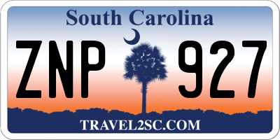 SC license plate ZNP927