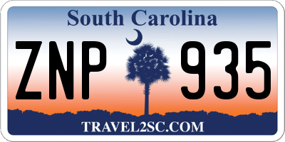 SC license plate ZNP935