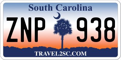 SC license plate ZNP938