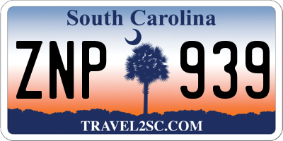 SC license plate ZNP939