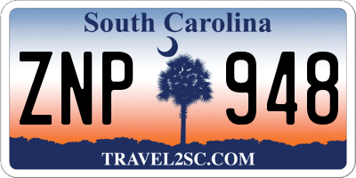 SC license plate ZNP948