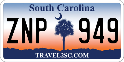 SC license plate ZNP949