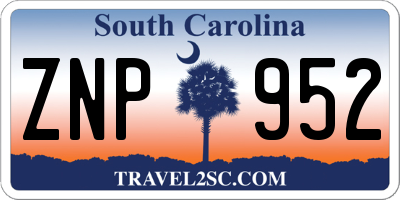 SC license plate ZNP952