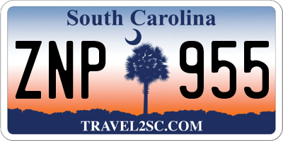 SC license plate ZNP955
