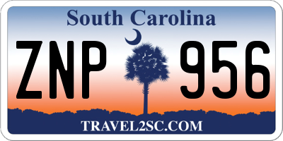 SC license plate ZNP956