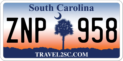 SC license plate ZNP958