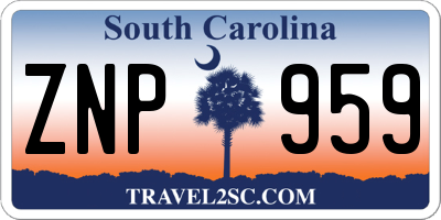 SC license plate ZNP959