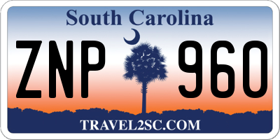 SC license plate ZNP960