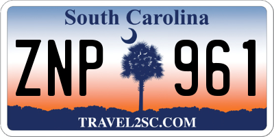 SC license plate ZNP961