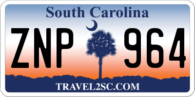 SC license plate ZNP964