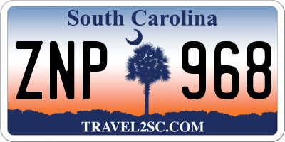 SC license plate ZNP968
