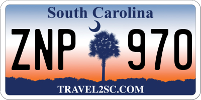 SC license plate ZNP970