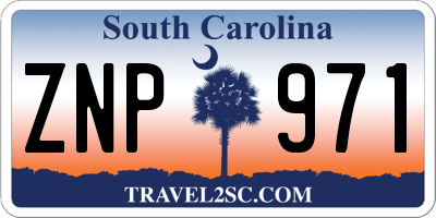 SC license plate ZNP971