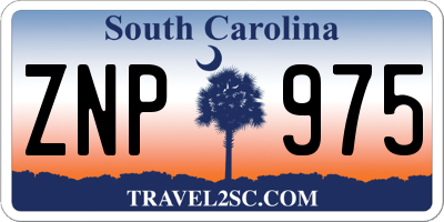 SC license plate ZNP975
