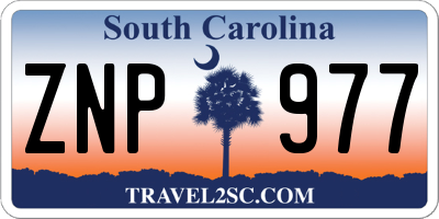 SC license plate ZNP977