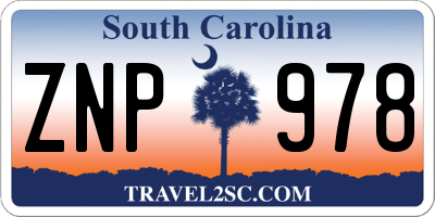 SC license plate ZNP978