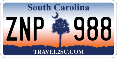 SC license plate ZNP988