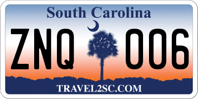 SC license plate ZNQ006