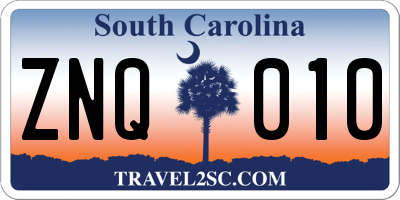 SC license plate ZNQ010