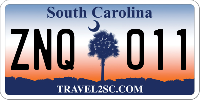 SC license plate ZNQ011