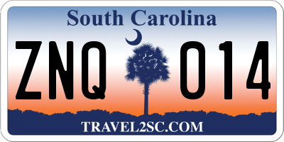 SC license plate ZNQ014
