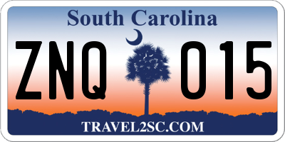 SC license plate ZNQ015