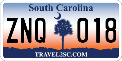 SC license plate ZNQ018