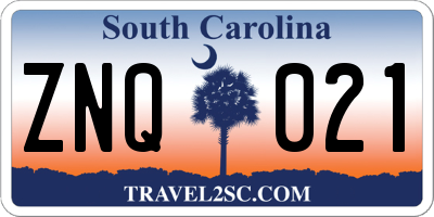 SC license plate ZNQ021