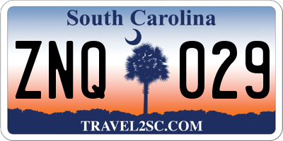 SC license plate ZNQ029