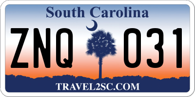 SC license plate ZNQ031