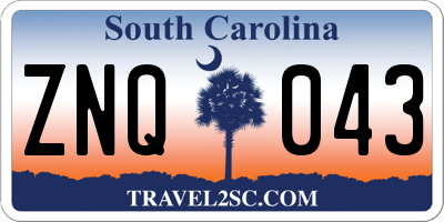 SC license plate ZNQ043