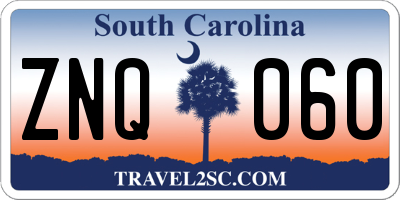 SC license plate ZNQ060