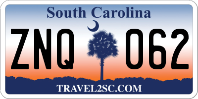 SC license plate ZNQ062