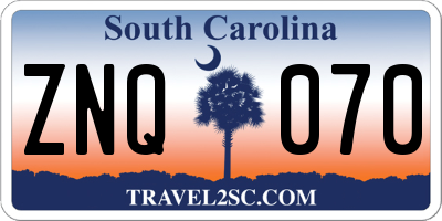 SC license plate ZNQ070
