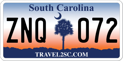 SC license plate ZNQ072