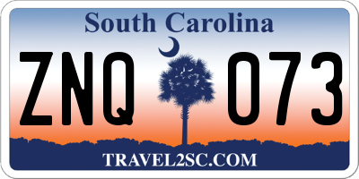 SC license plate ZNQ073