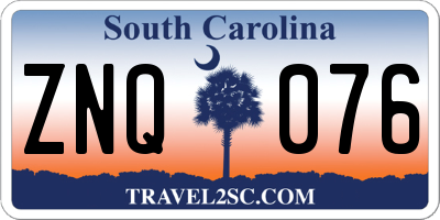 SC license plate ZNQ076