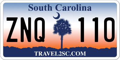 SC license plate ZNQ110