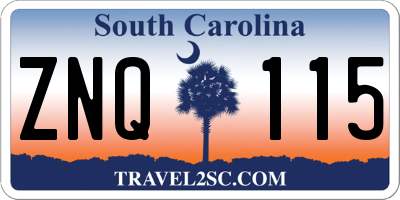 SC license plate ZNQ115