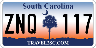 SC license plate ZNQ117