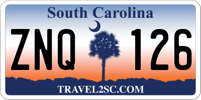 SC license plate ZNQ126